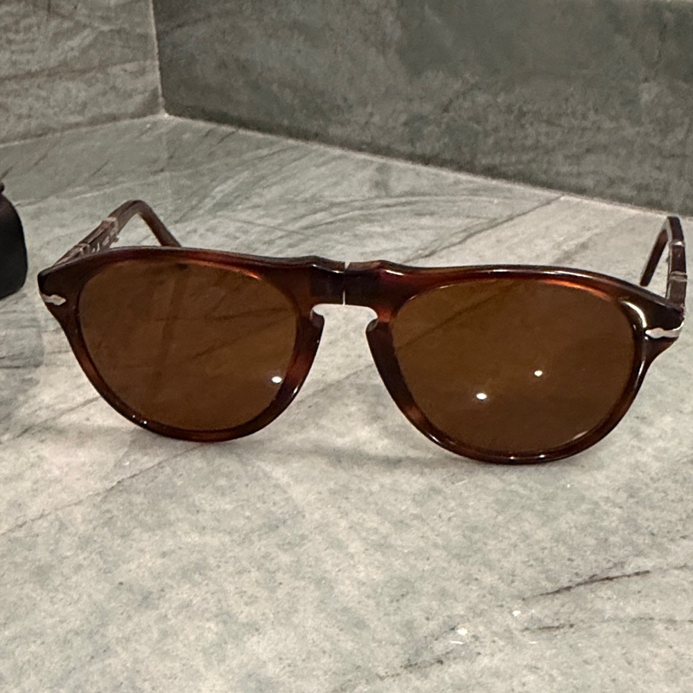 Persol Rich Brown Folding Compact Sunglasses 806/52F